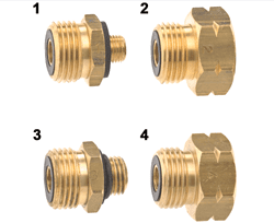 Toon details voor EURO SET DE G12 WITHDRAWAL ADAPTERS 1-4 Afbeelding van EURO SET DE G12 WITHDRAWAL ADAPTERS 1-4