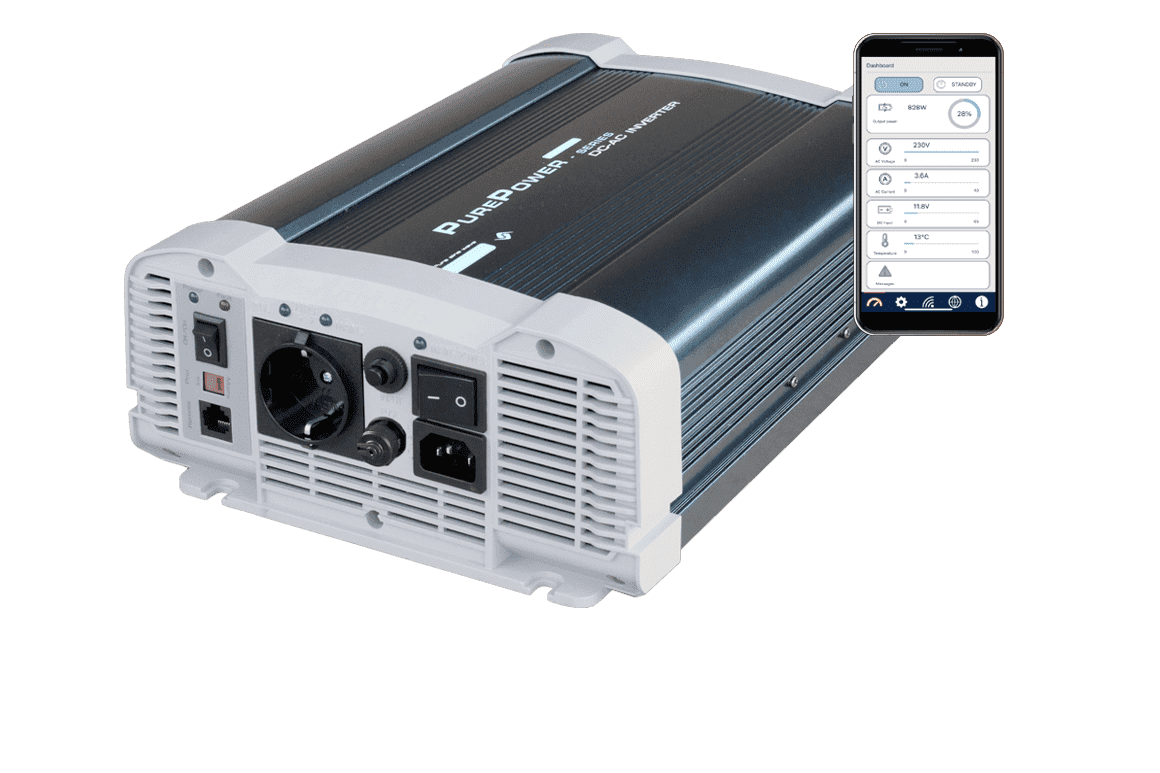 Afbeelding van PUREPOWERSWITCH INVERTER 12VDC-220VAC 2000 WATT