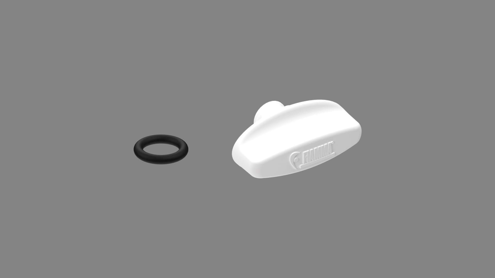 Afbeelding van HANDWHEEL + JOINT 45-60 T-VENT IVORY