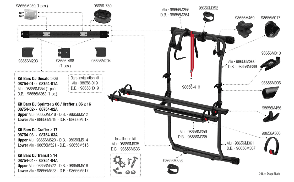 Afbeelding voor categorie CARRY BIKE DJ + KIT BARS DJ 02096A26A • 02096-26- • 02096-26A [DB]