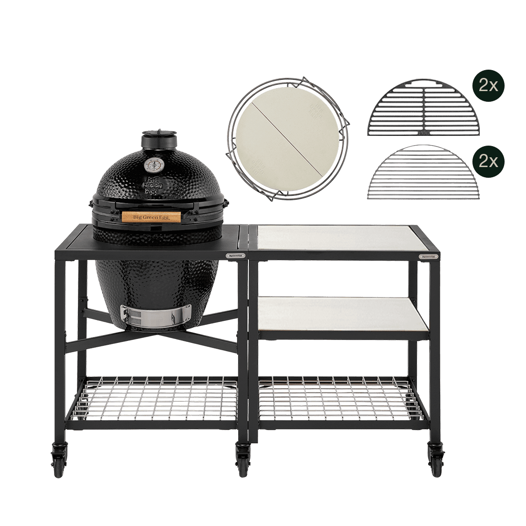 Afbeelding van BIG GREEN EGG THE ONYX LARGE OUTDOOR KITCHEN RVS