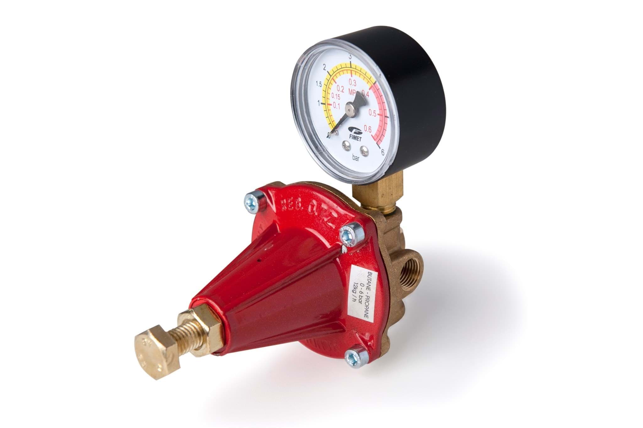 Afbeelding van DRUKREGELAAR 0 TOT 6 BAR 12 KG MET MANOMETER
