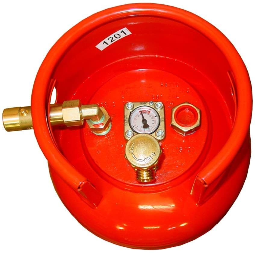 Afbeelding van STALEN LPG FLES MET BAJONET HAAKS