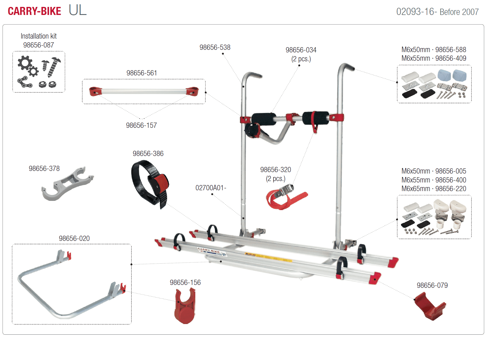 Afbeelding voor categorie Carry-bike UL Before 2007 02093-16-