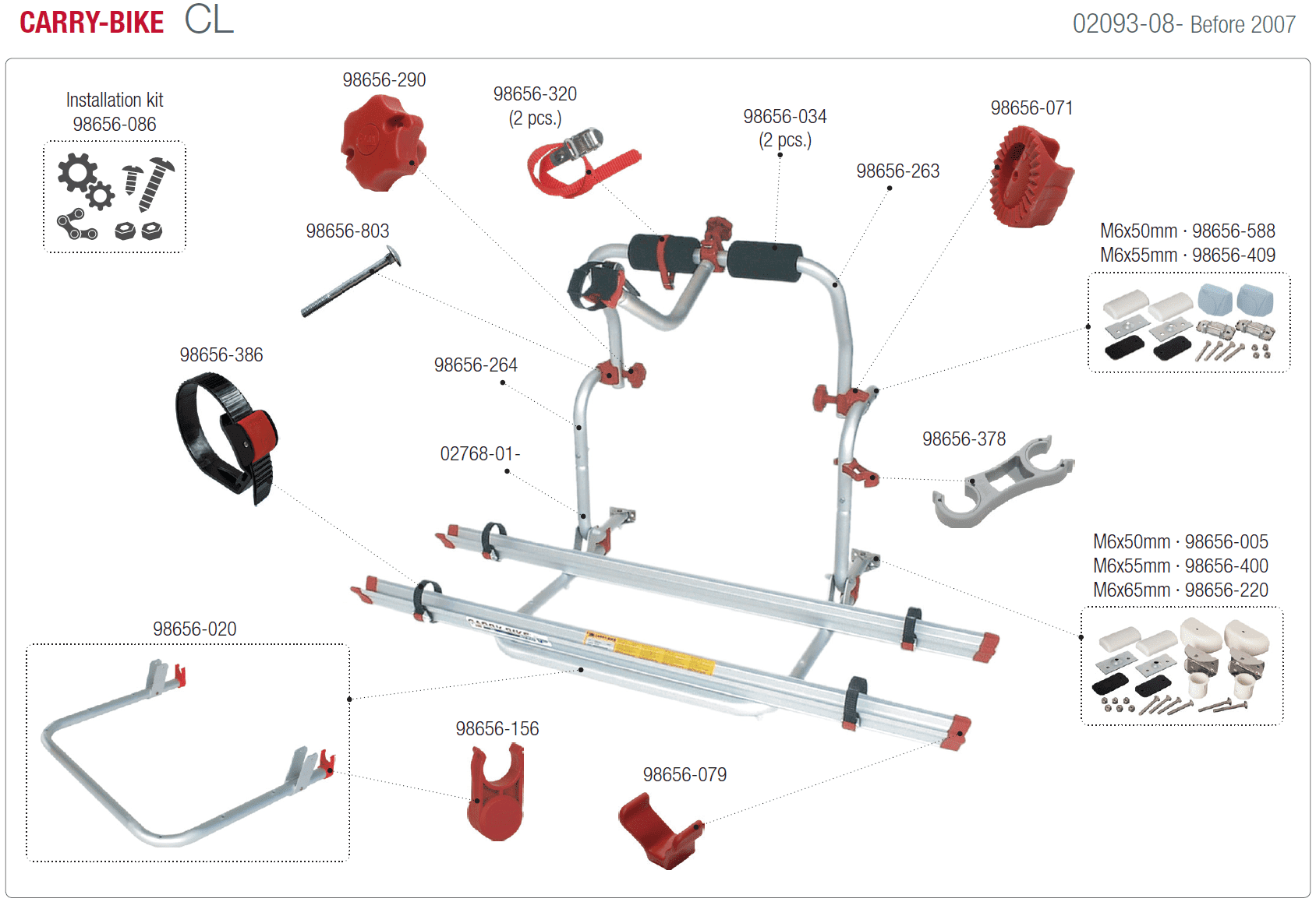 Afbeelding voor categorie Carry-bike CL Before 2007 02093-08-