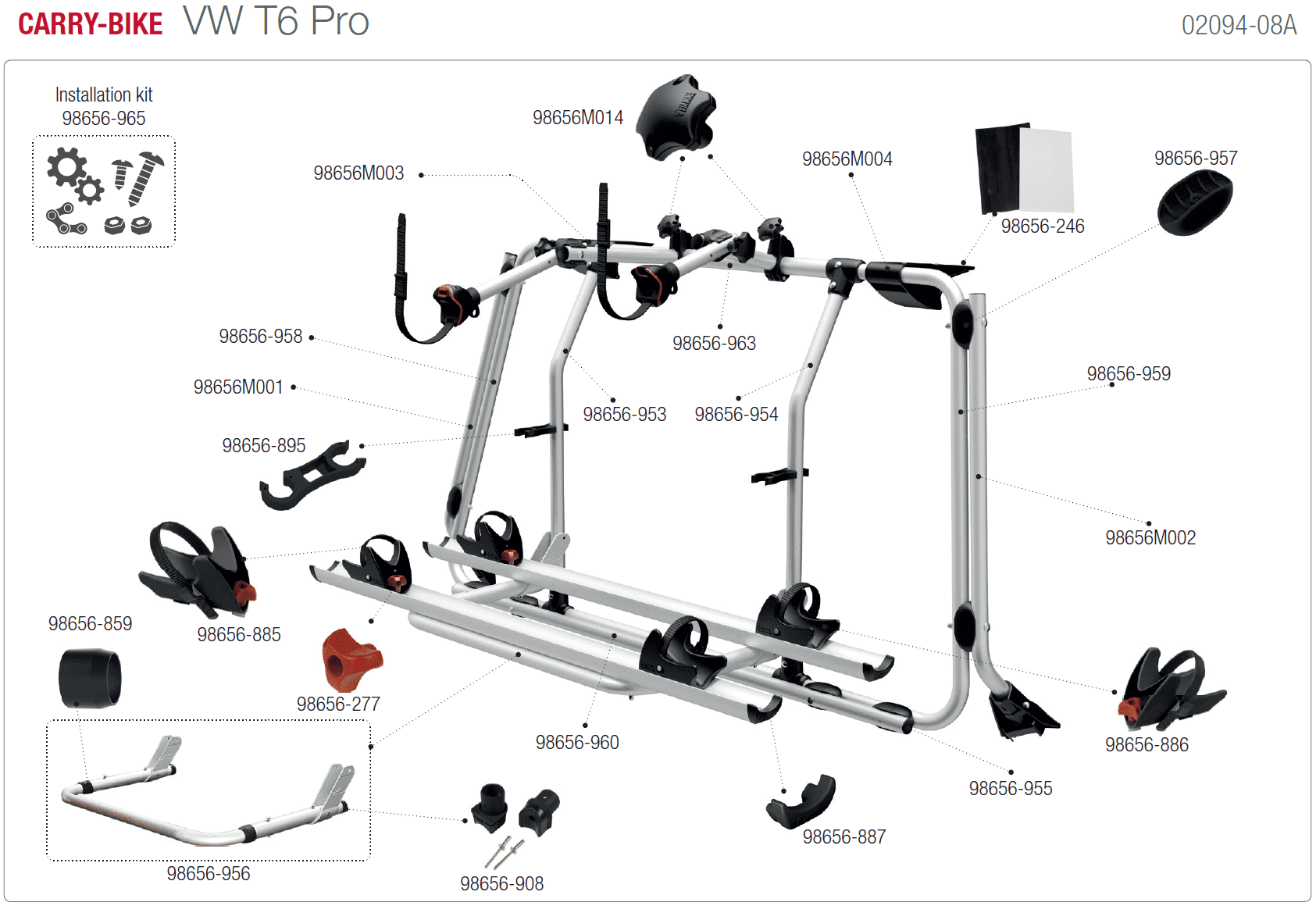 Afbeelding voor categorie Carry-bike VW T6 Pro 02094-08A