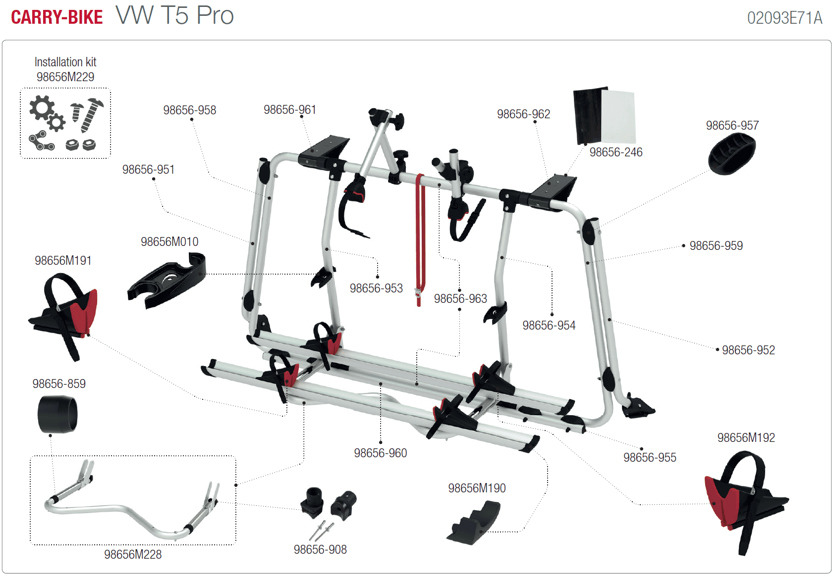 Afbeelding voor categorie Carry-bike VW T5 Pro 02093E71A