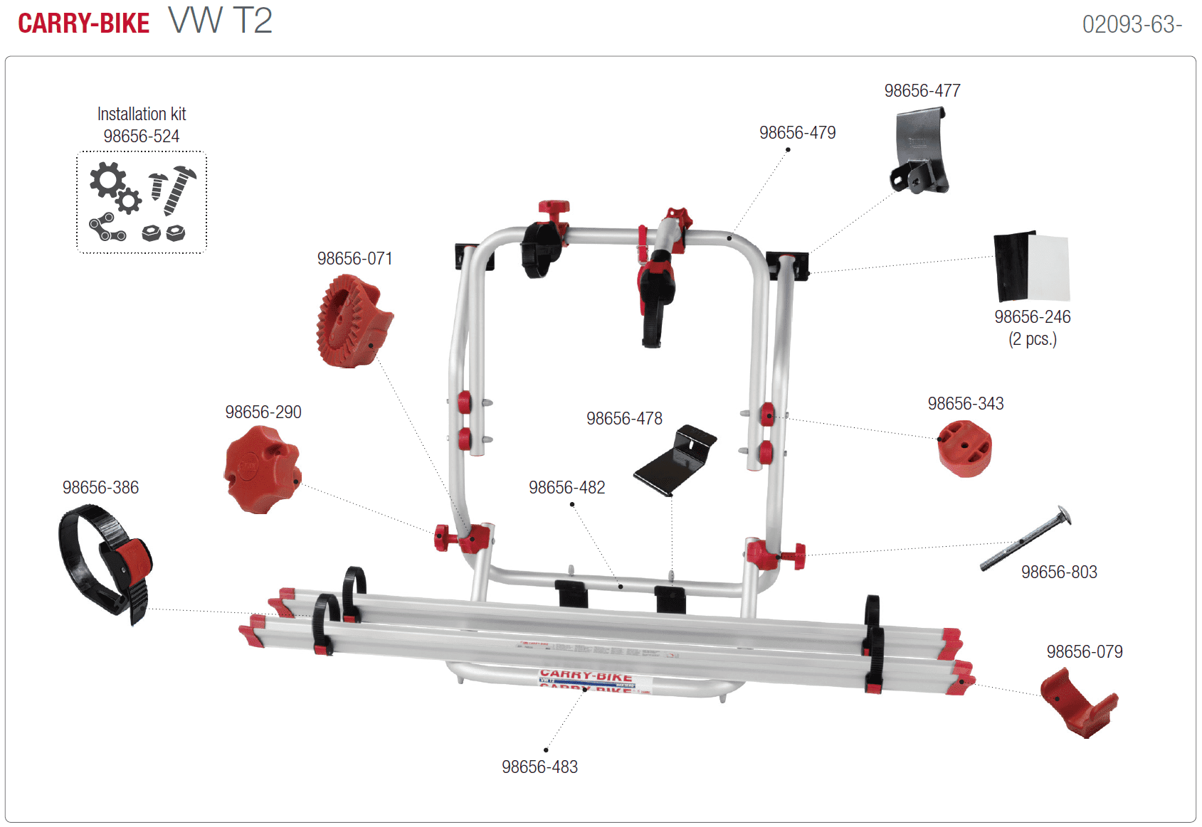 Afbeelding voor categorie Carry-bike VW T2 02093-63-