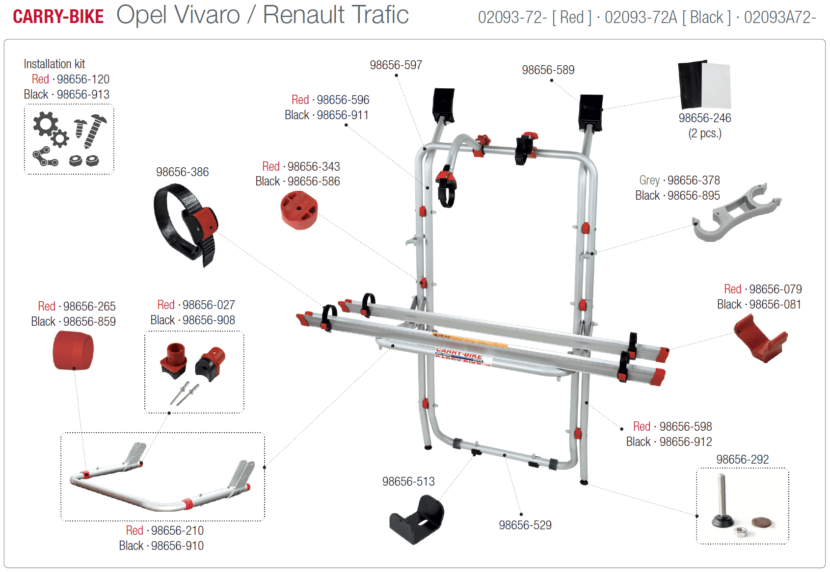 Afbeelding voor categorie Carry-bike Opel Vivaro / Renault Trafic 02093(-/A) & 02093A72-