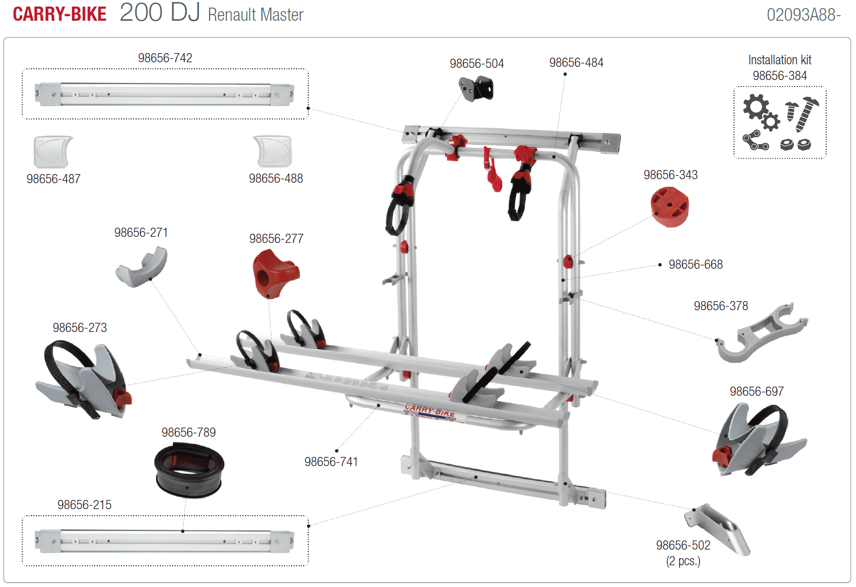 Afbeelding voor categorie Carry-bike 200DJ Renault Master 02093A88-