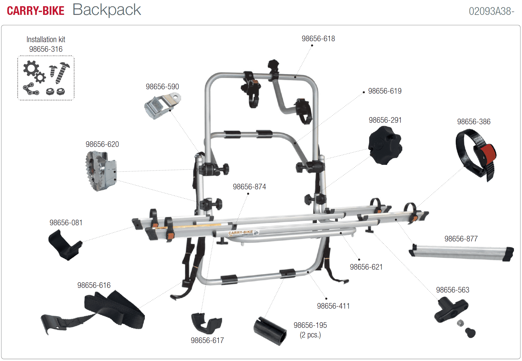 Afbeelding voor categorie Carry-bike Backpack 02093A38-
