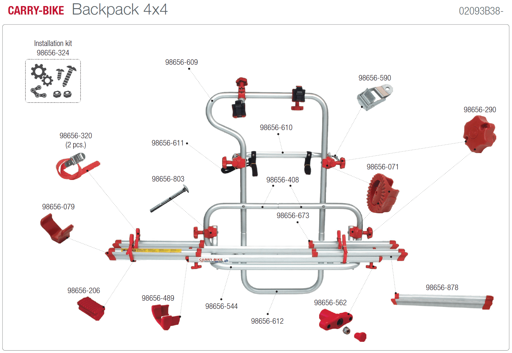 Afbeelding voor categorie Carry-bike Backpack 4x4 02093B38-