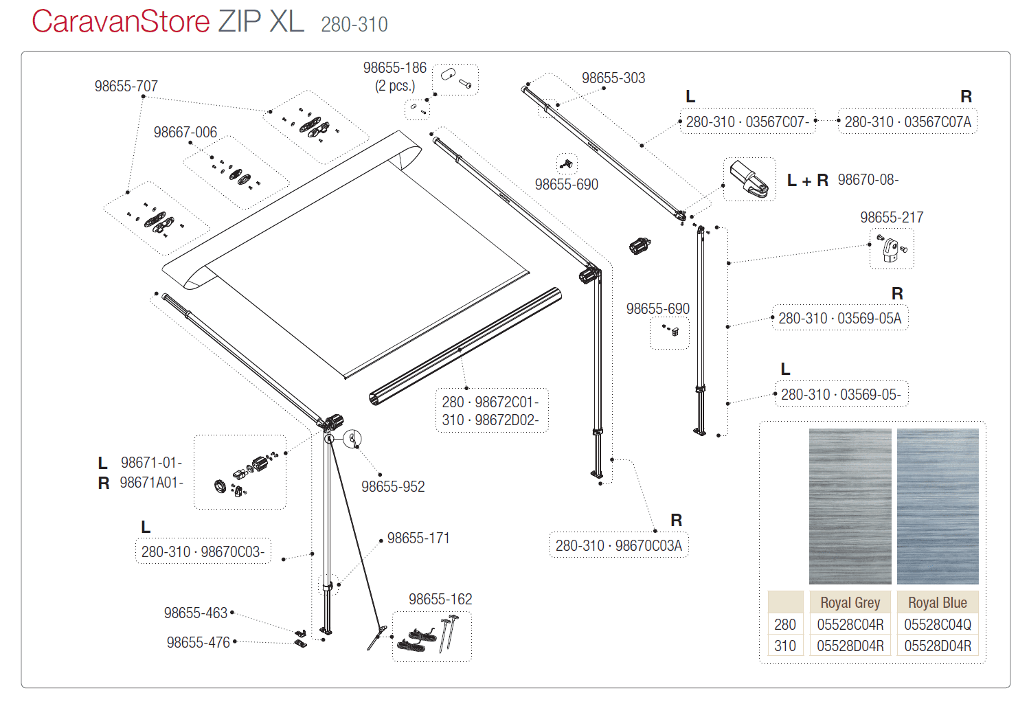 Afbeelding voor categorie CaravanStore Zip XL 280-310