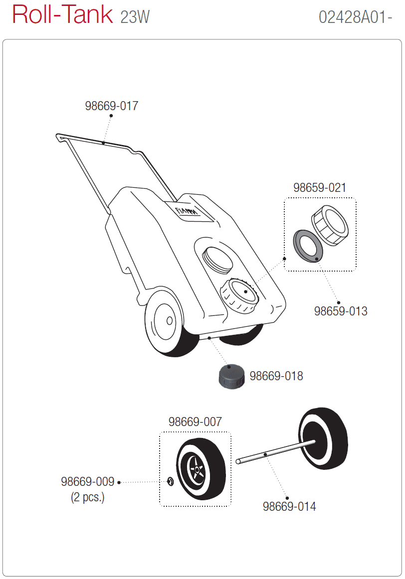 Afbeelding voor categorie Roll-Tank 23 W 02428A01-