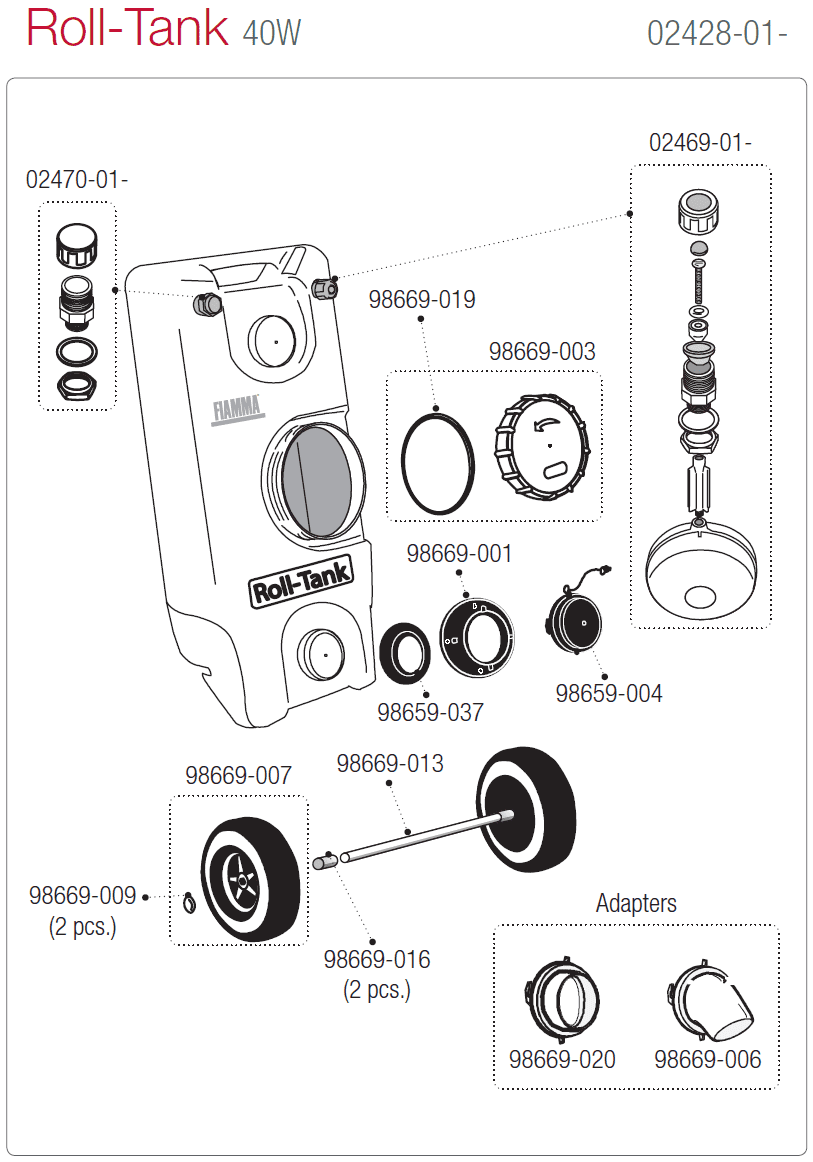 Afbeelding voor categorie Roll-Tank 40 W 02428-01-