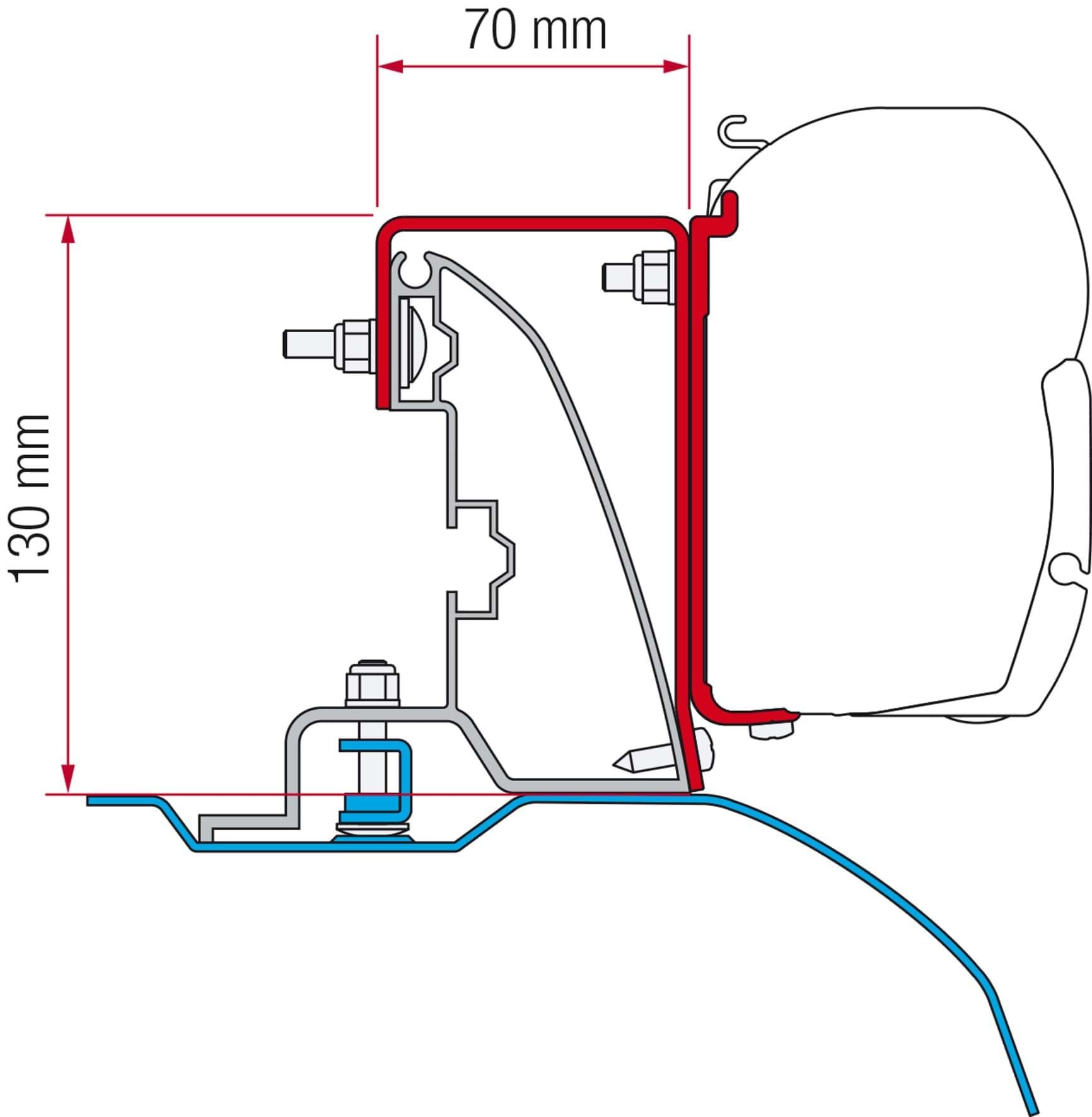 Afbeelding van FIAMMA KIT F45 FIAT DUCATO H2 ROOF RAIL NA 06-2006 