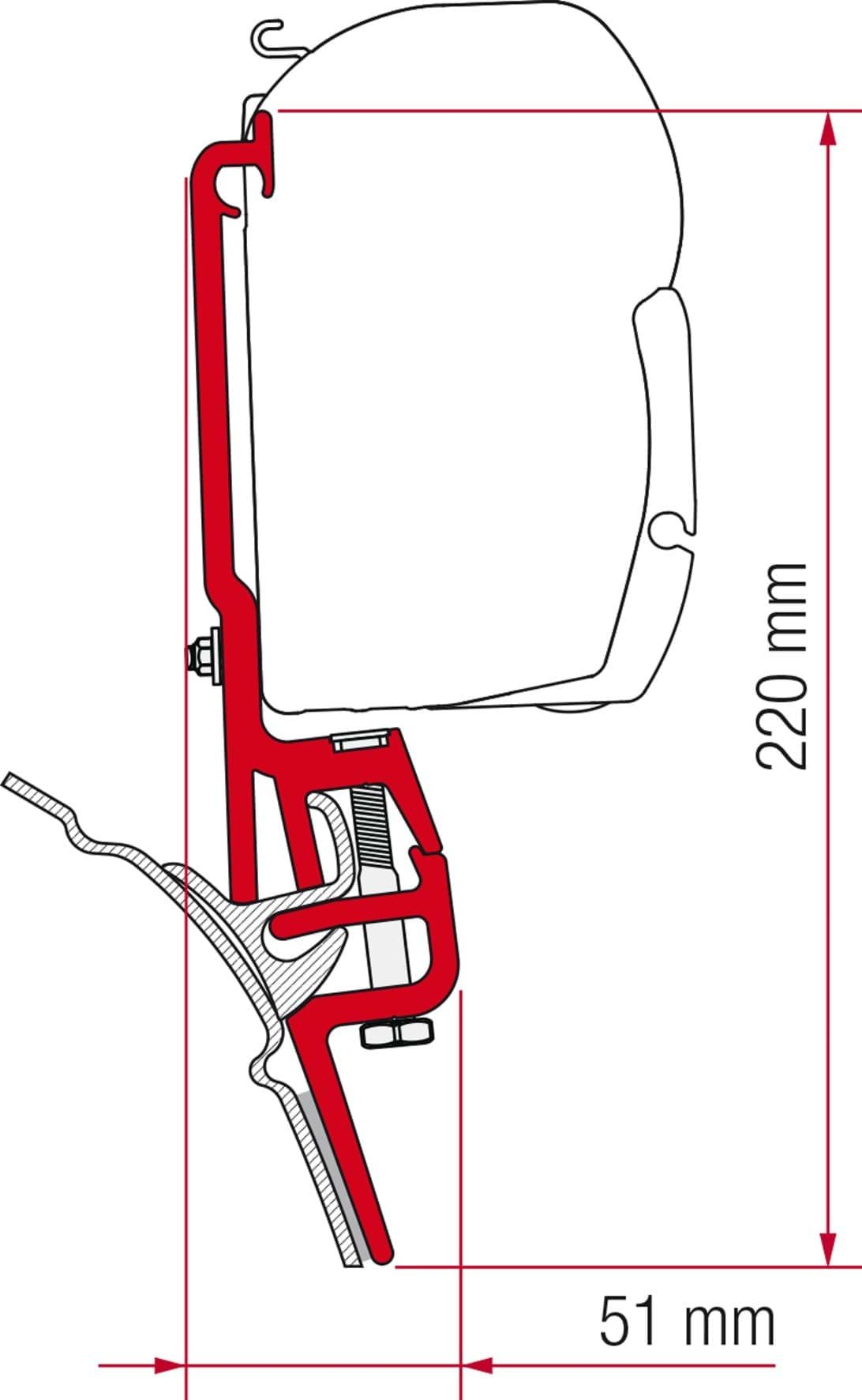 Afbeelding van FIAMMA KIT F45 F43VAN F35 VW BRANDRUP T4 