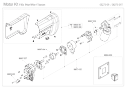 Afbeelding voor categorie Motor Kit F45s Polar White / Titanium / Deep Black 06275-01(-/T/H)