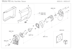 Afbeelding voor categorie Motor Kit F45L Polar White / Titanium 06535-01(-/T)
