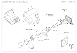 Afbeelding voor categorie Motor Kit F65L Polar White / Titanium 05725-01(-/T)