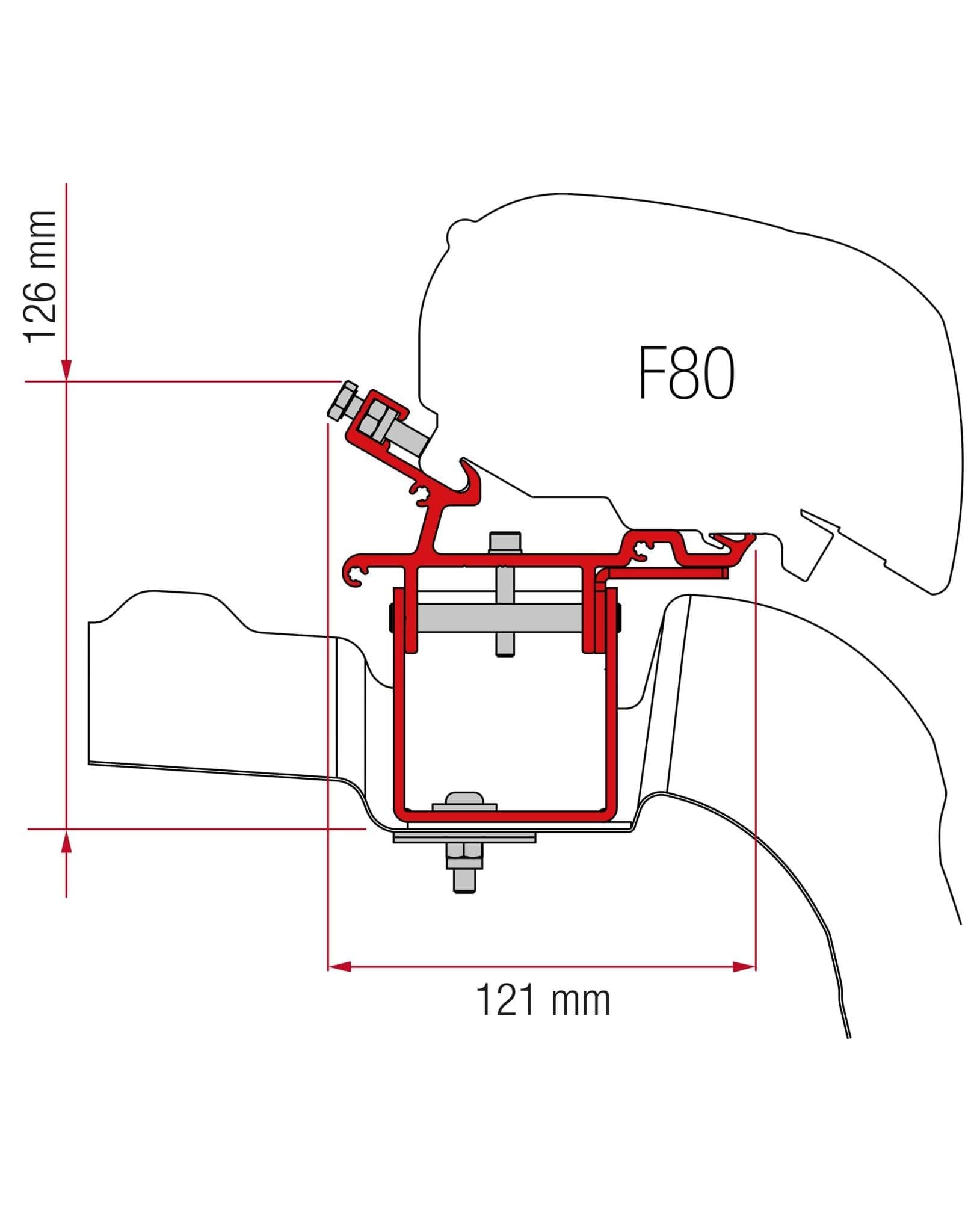 Afbeelding van KIT F80 - F65 VW CRAFTER - MAN L3H3 NA 2017 ZONDER ROOF RAIL