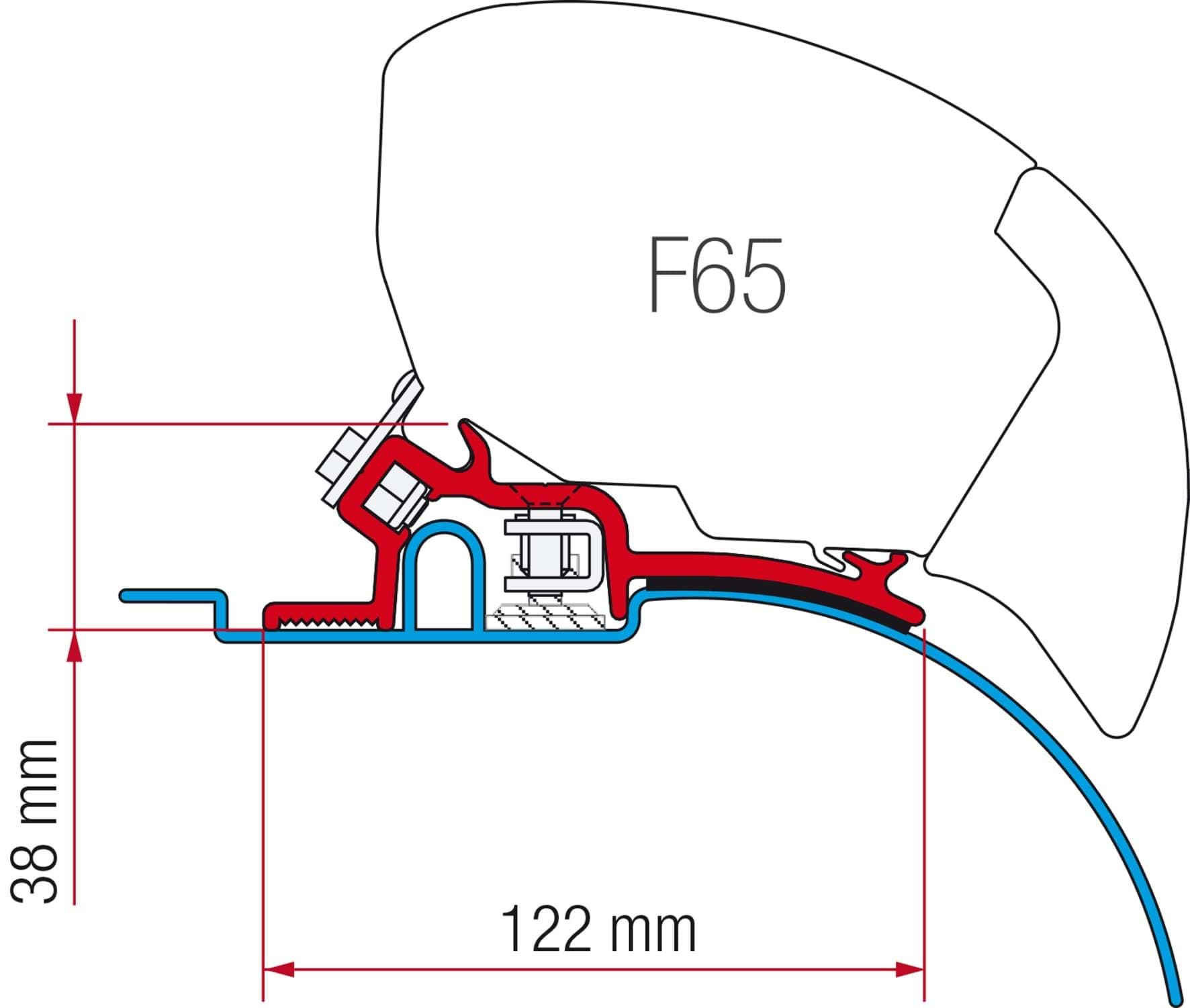 Afbeelding van KIT F80 - F65 FIAT DUCATO H2 1994 TOT 06-2006 LAAG MODEL