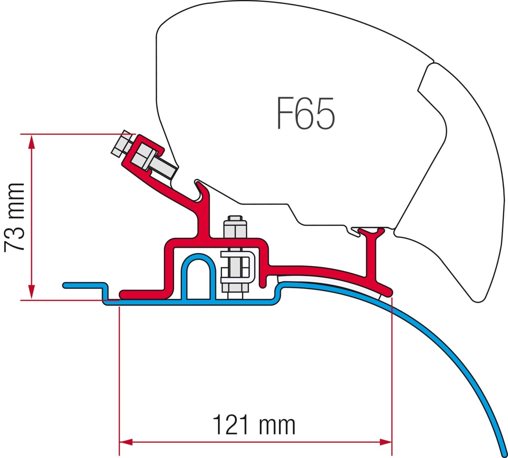 Afbeelding van KIT F80 - F65 FIAT DUCATO H2 1994 TOT 06-2006 HOOG MODEL