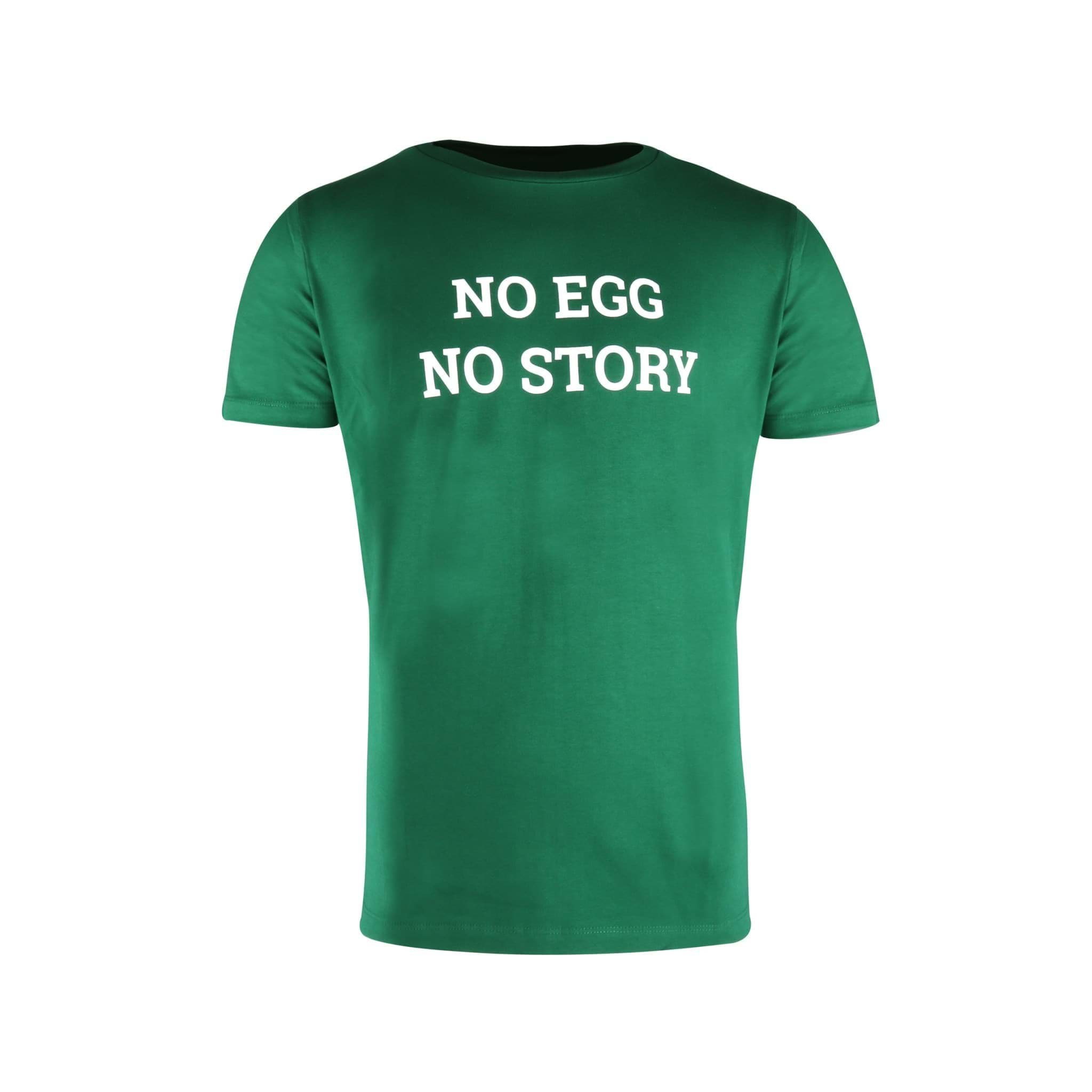 Afbeelding van T-SHIRT - NO EGG NO STORY - GREEN