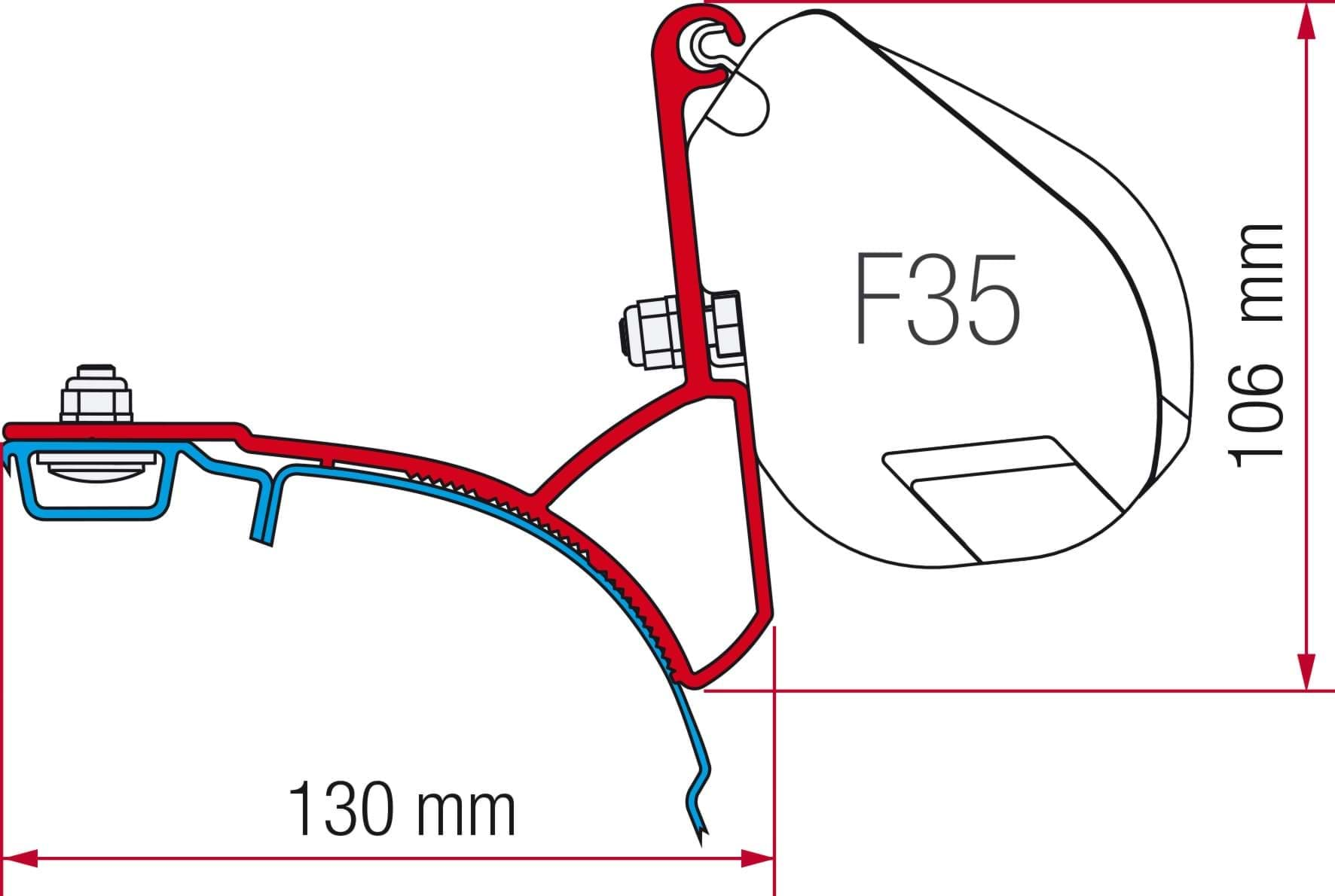 Afbeelding van KIT F35 PRO VW T5 - VW T6 MULTIVAN C-RAIL