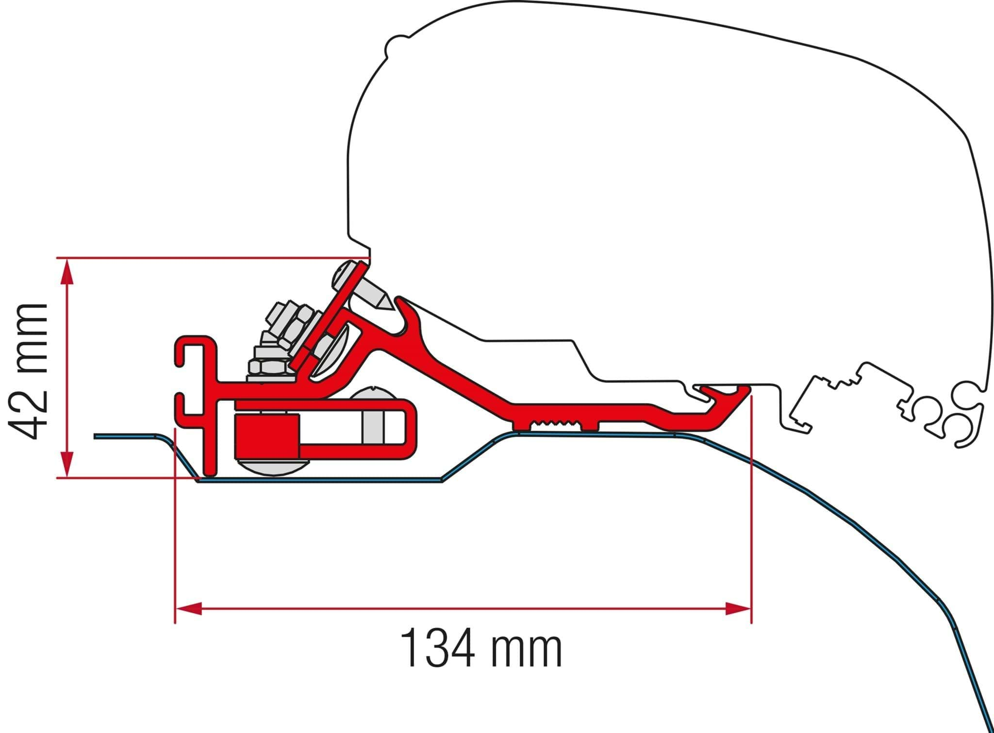 Afbeelding van KIT F80 - F65 FIAT DUCATO NA 06-2006 H2 L4 LOW PROFILE