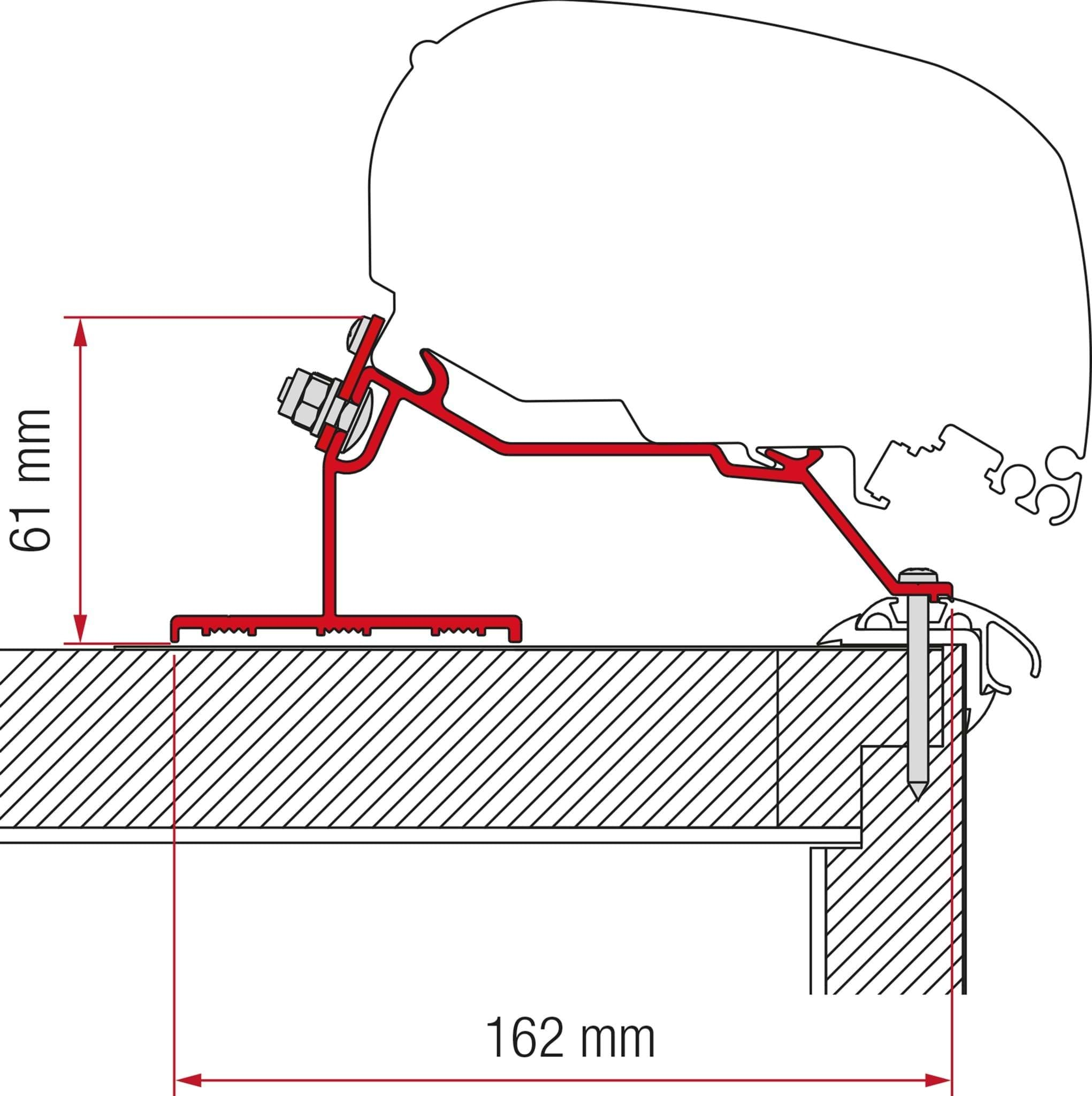 Afbeelding van ADAPTER F80/F65 CARAVAN ROOF 400 CM