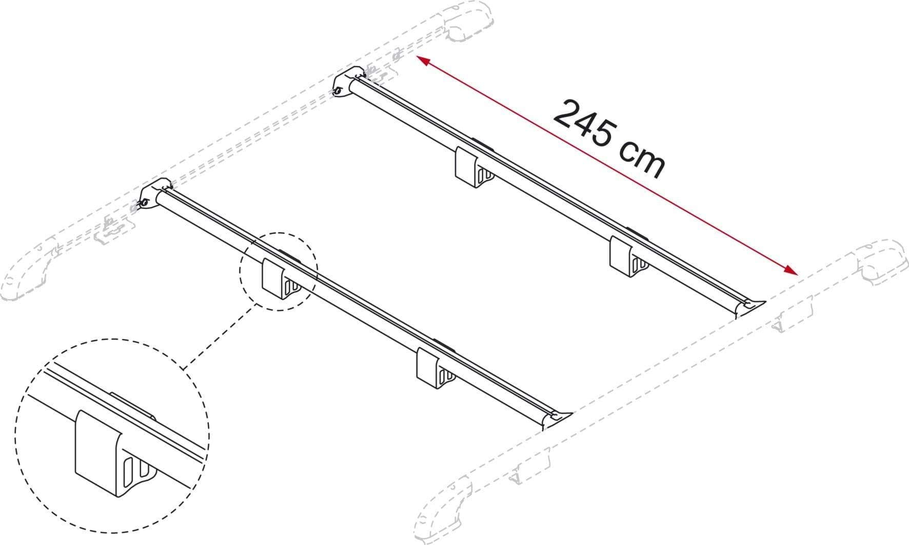 Afbeelding van FIXING-BAR RAIL - 2 STUKS