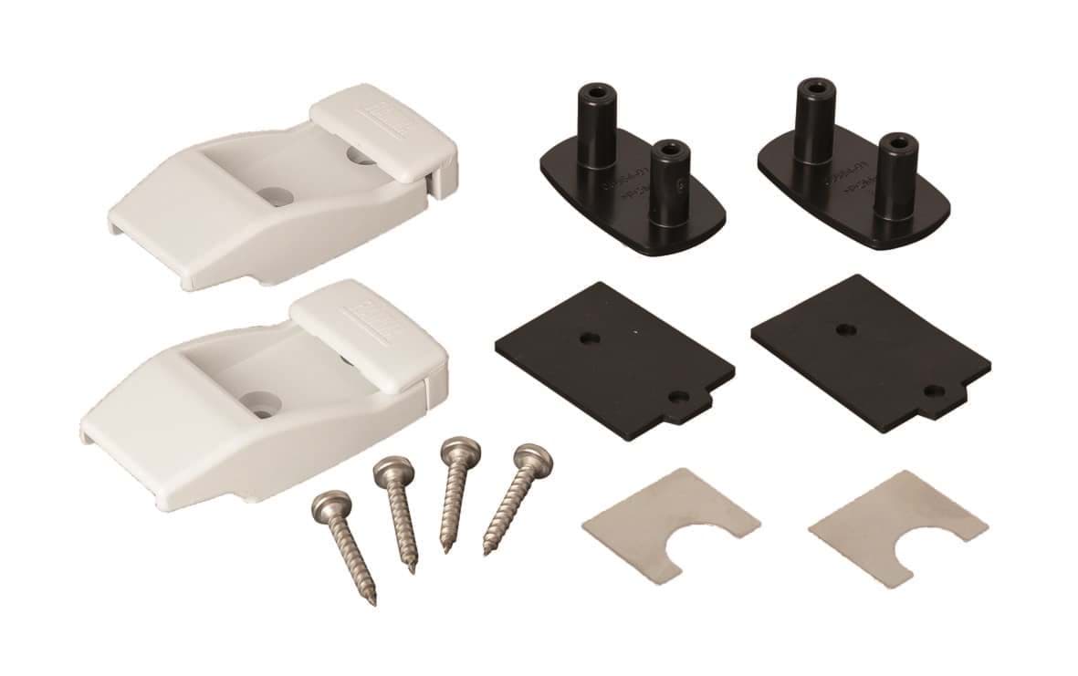 Afbeelding van WANDBEVESTIGINGSSET POTEN PVC wit