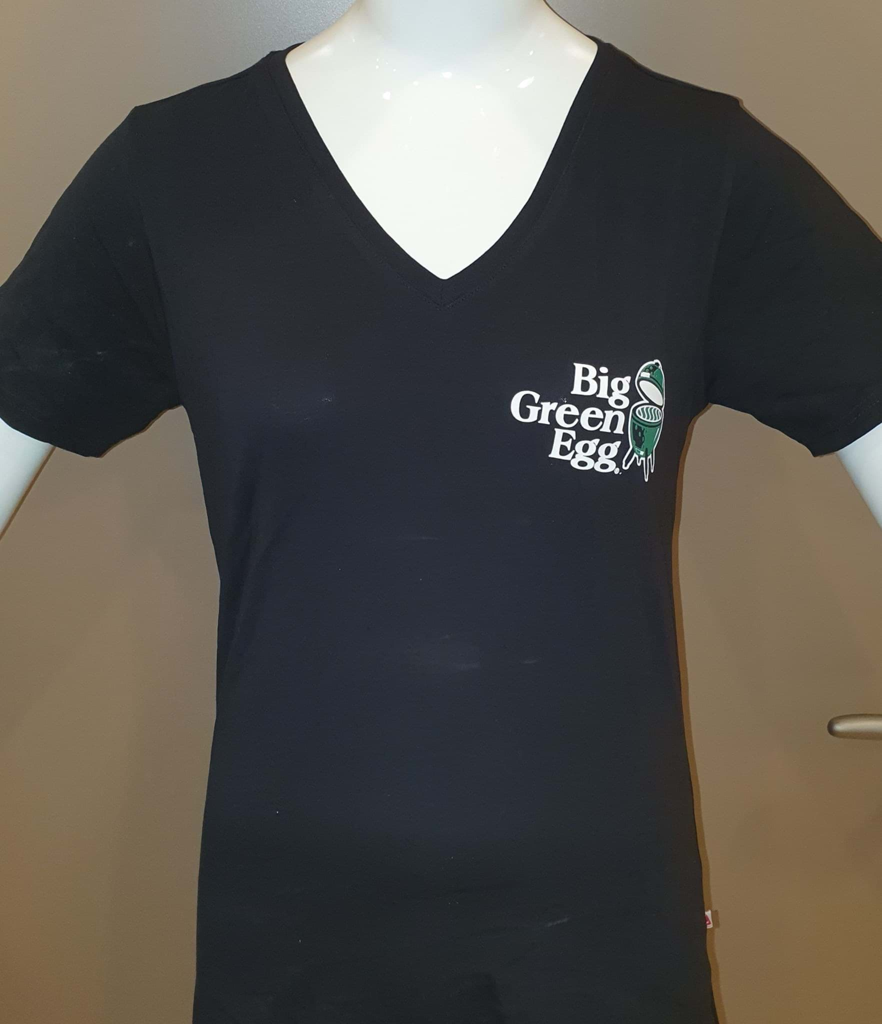 Afbeelding van BIG GREEN EGG T-SHIRT ZWART - WOMEN