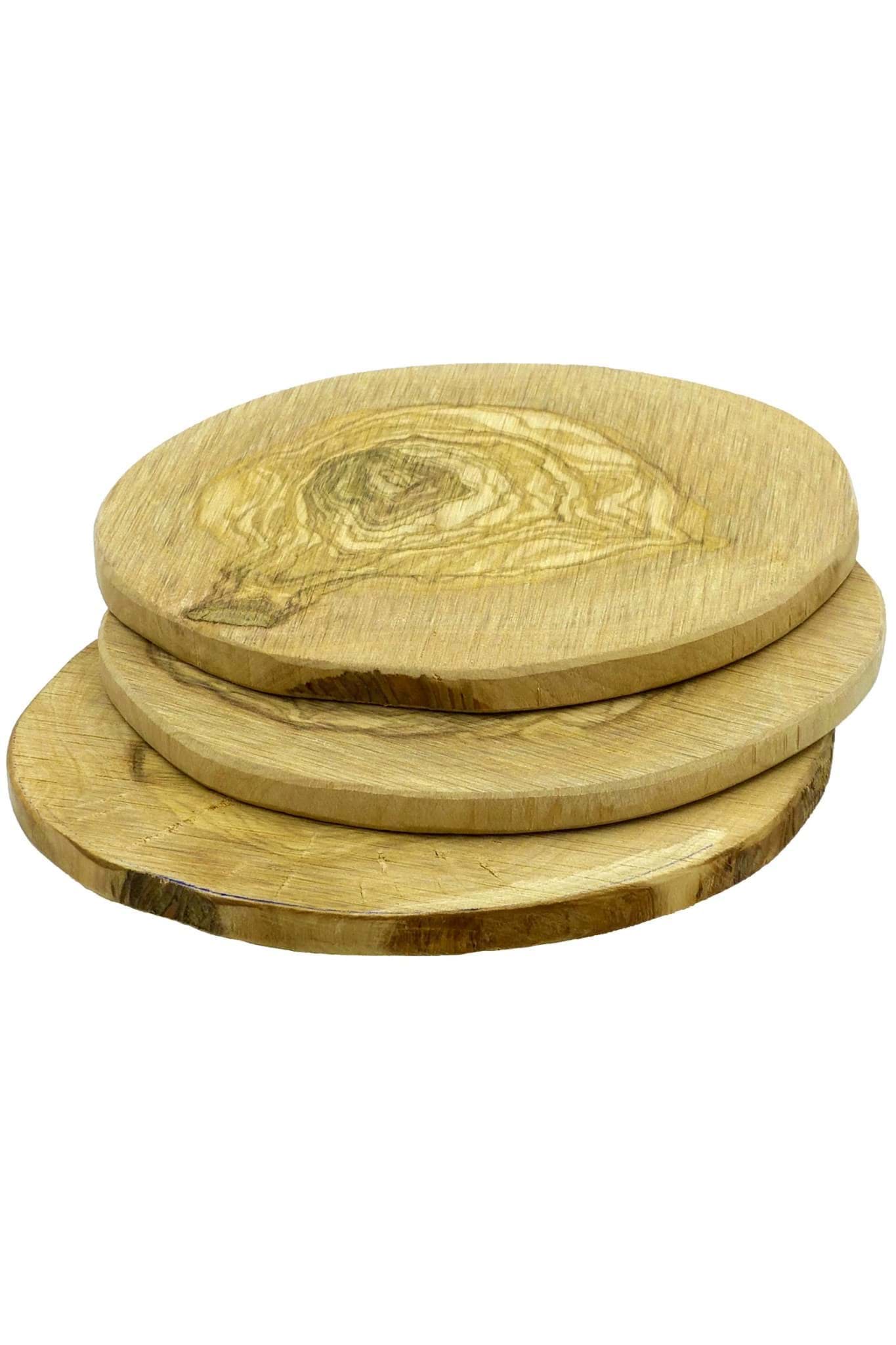 Afbeelding van SMOKEY OLIVE WOOD ROOKPLANK OLIJF ROND 11 CM 3 STUKS