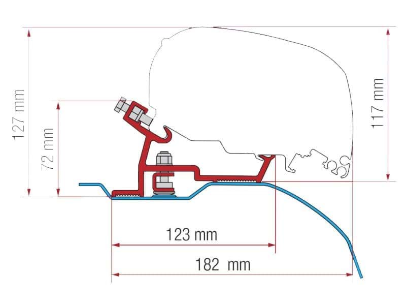 Afbeelding van KIT F80 - F65 FIAT DUCATO NA 06-2006 H2 L2-L3