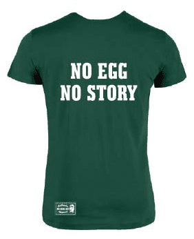 Afbeelding van T-SHIRT NO EGG NO STORY - GREEN - 