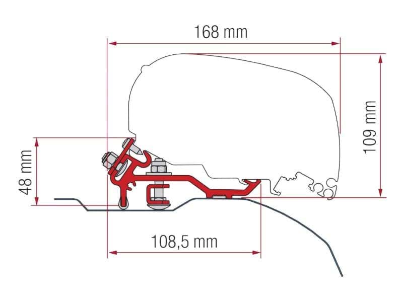 Afbeelding van KIT DUCATO-JUMPER-BOXER LOW PROFILE NA 2006 (F65-F80) DEEP BLACK *