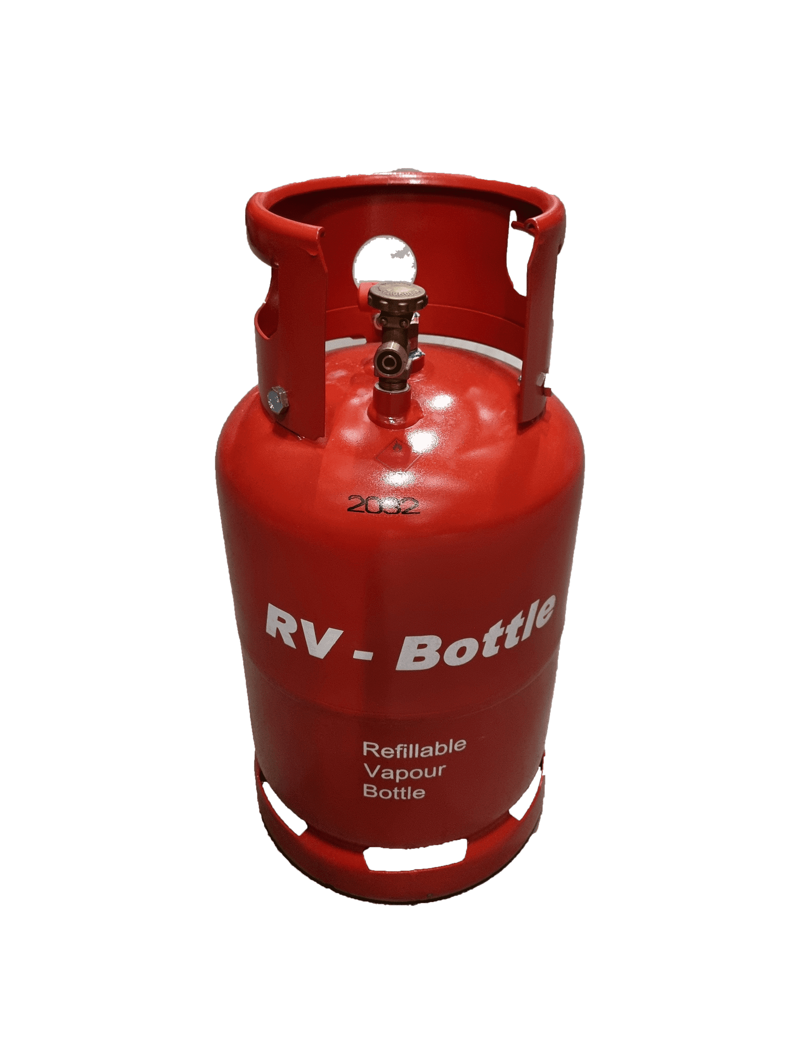 Afbeelding van STALEN LPG TANK STAAND 27 LITER KNIE ZONDER METER