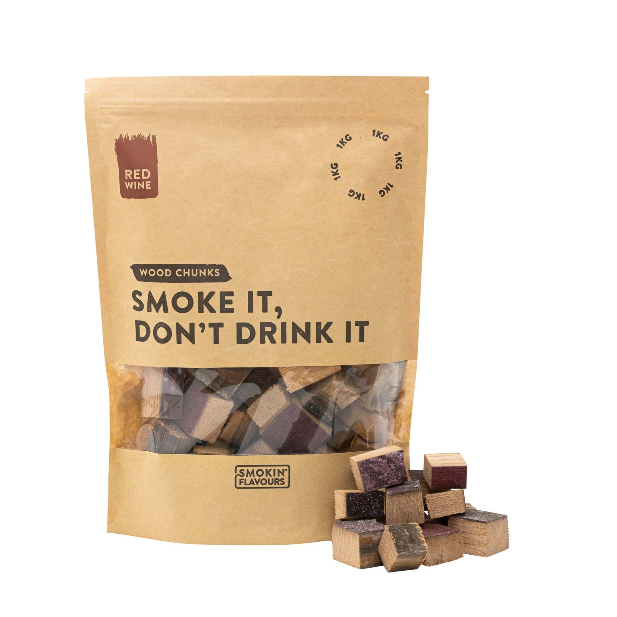 Afbeelding van SMOKIN' FLAVOURS ROOKCHUNKS RODE WIJNVATEN 1KG