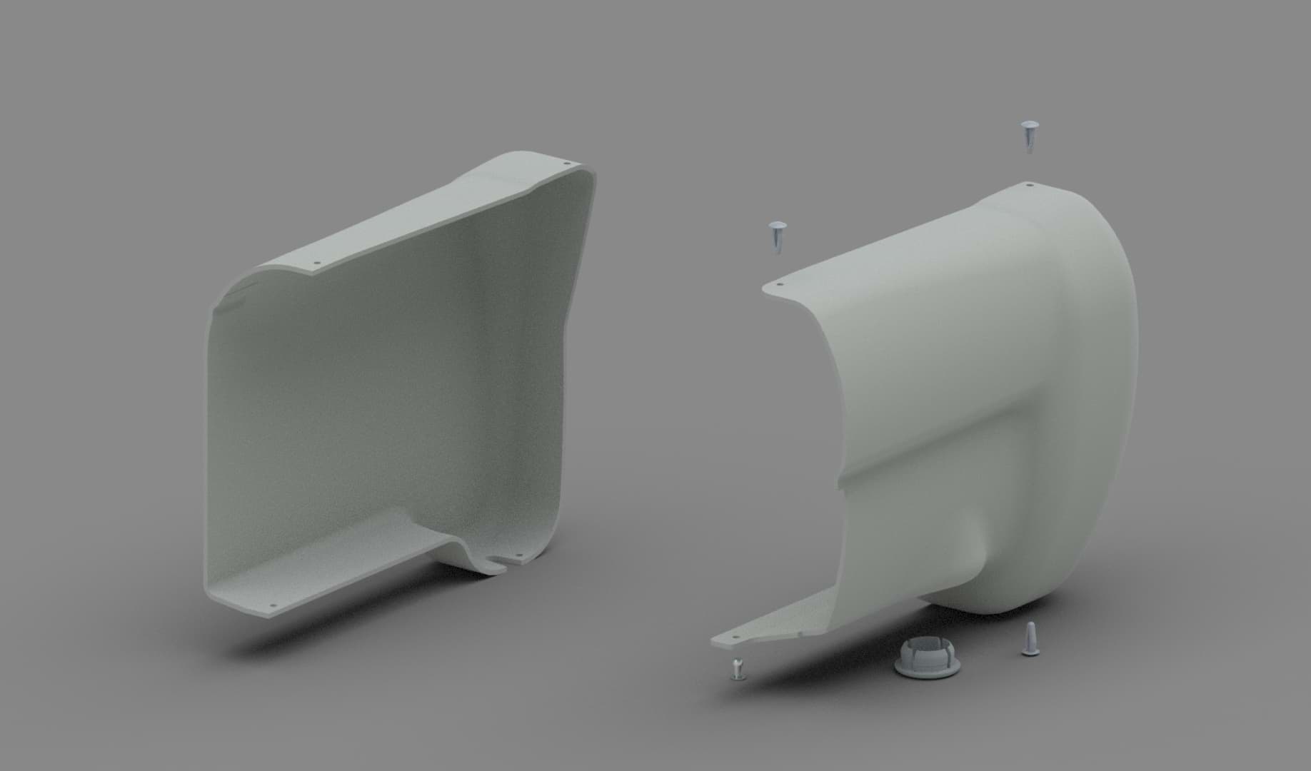 Afbeelding van REAR + BACK COVER MOTORKIT F45L TITANIUM