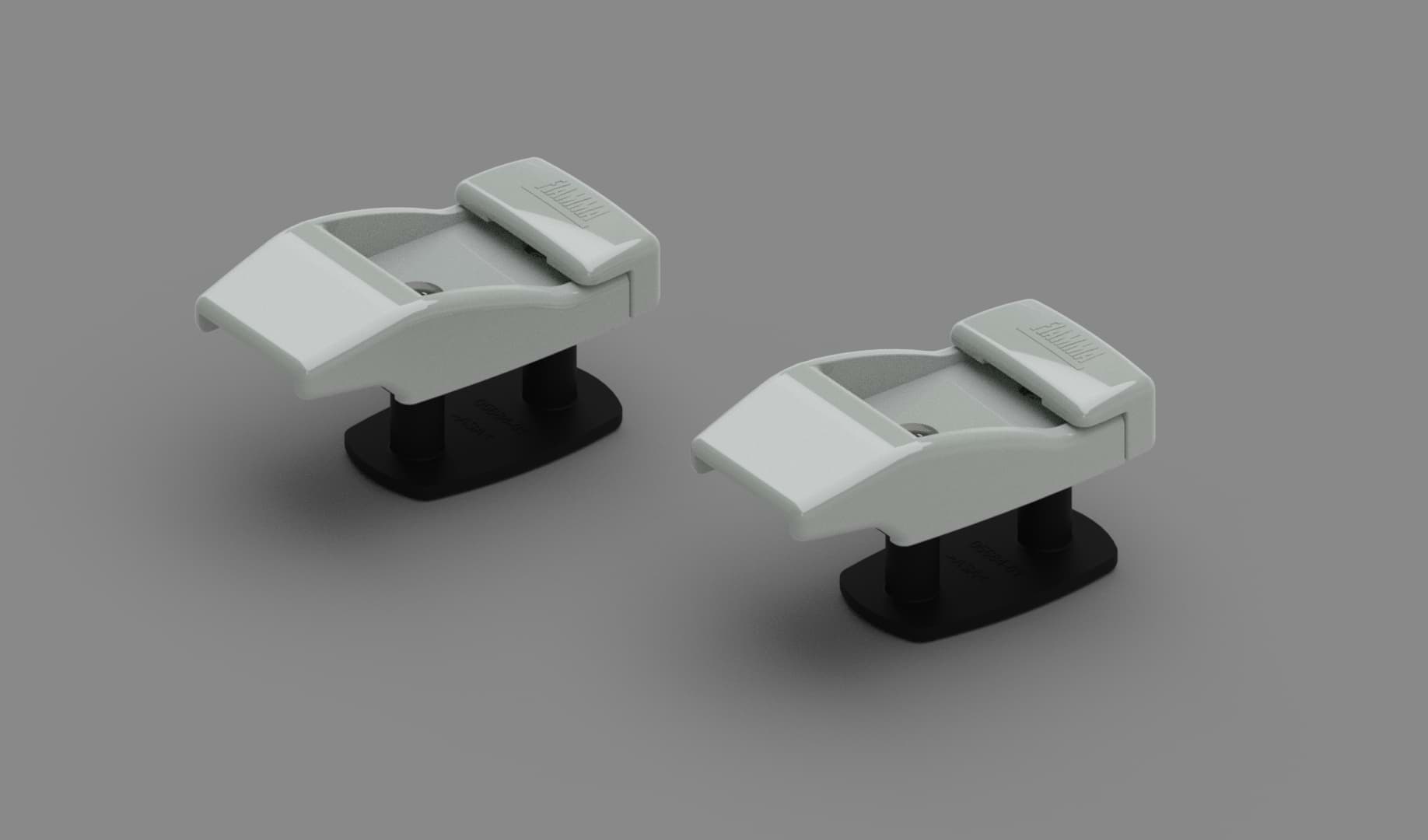 Afbeelding van WALL BRACKETS PLASTIC TITANIUM (2PCS)