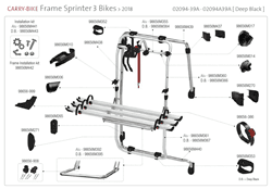 Afbeelding voor categorie Carry-Bike Frame Sprinter 3 Bikes > 2018 02094(-/A)39A