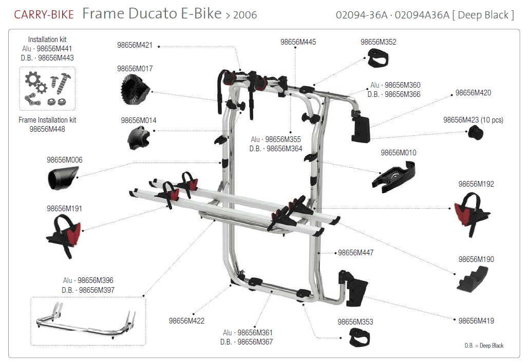 Afbeelding voor categorie Carry-Bike Frame Ducato E-Bike > 2006 02094(-/A)36A