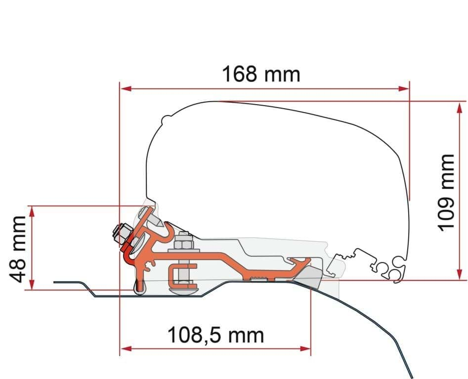 Afbeelding van KIT F80 - F65 FIAT DUCATO NA 06-2006 H2 L2-L3 LOW PROFILE