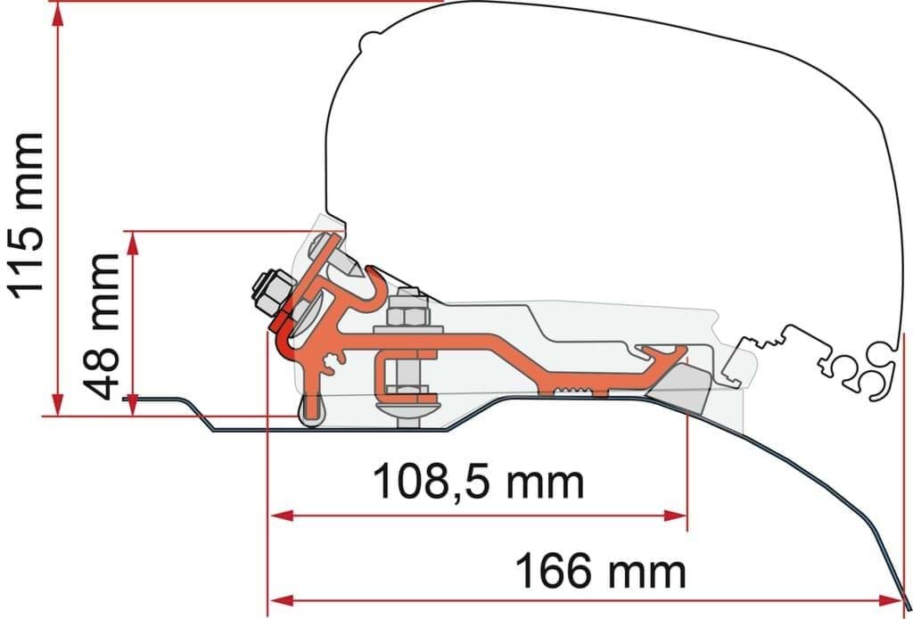 Afbeelding van KIT F80 DUCATO H2 - L4 > 2006 LOW PROFILE