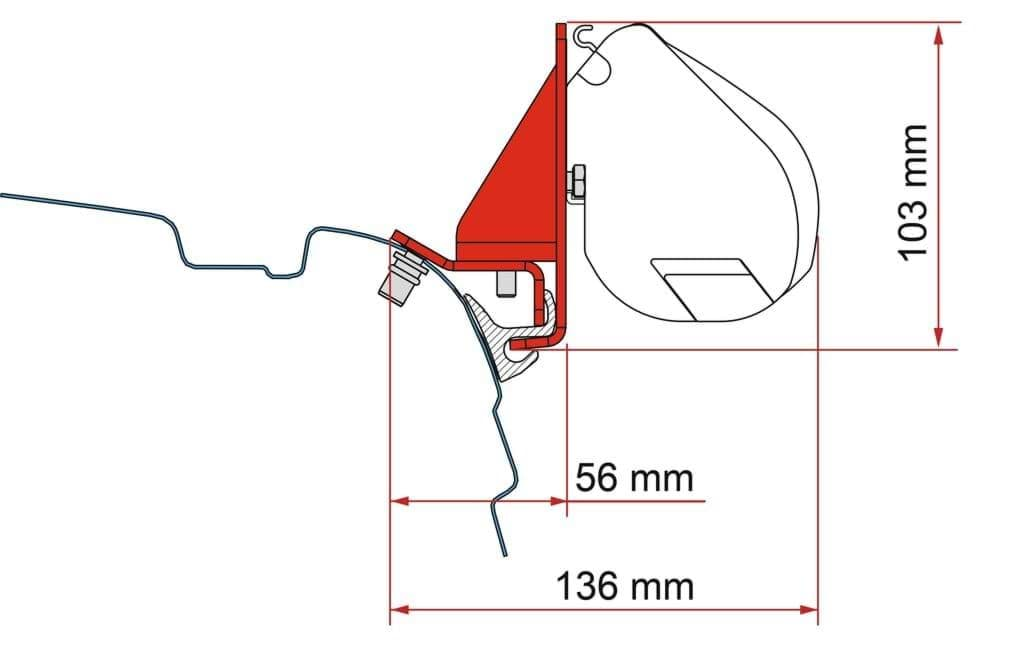 Afbeelding van KIT F35 PRO COMBI RAIL BRACKET