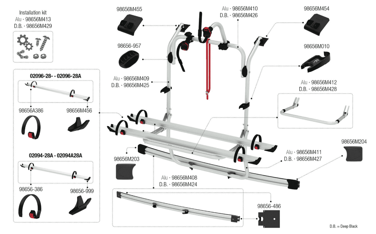 Afbeelding voor categorie Carry-Bike PSA 02096-28- · 02096-28A · 02094-28A · 02094A28A [ Deep Black ]