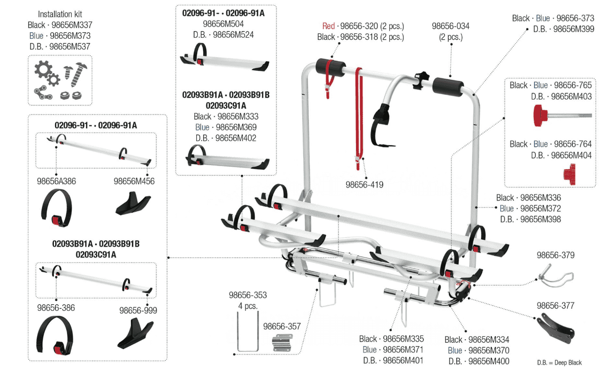 Afbeelding voor categorie Carry-bike Caravan XL A Pro / 300 02096-91(-/A) & 02093(B/C)91(A/B)
