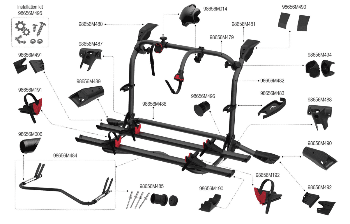 Afbeelding voor categorie Carry-bike VW T6 Pro 02094C08A & F02096M08A